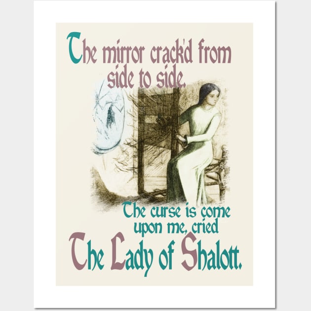 The Mirror Cracked - The Lady Of Shalott Wall Art by The Blue Box